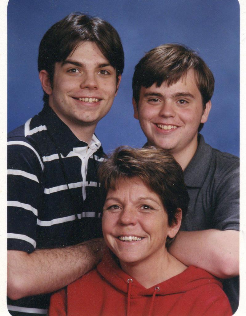 Photo of Dustin and Sam and Mom